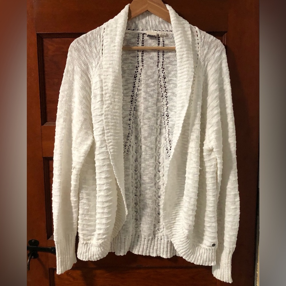 Roxy Cardigan Sweater White Size XL
